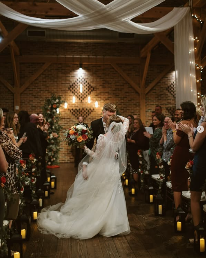 Brick Gables Indoor Ceremony Indoor wedding ceremony at Brick Gables wedding venue in Lititz, Pennsylvania