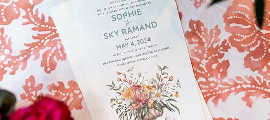 an inviting wedding sign